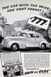 VINTAGE 1930s Print Ad ~ You Ought To Own An Olds ~Oldsmobile Featuring Rhythmic - Picture 1 of 1
