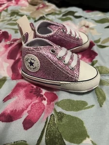 New Pink Glitter baby shoes girl - Picture 1 of 3