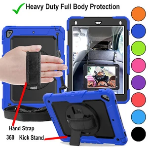iPad 9.7 5th 6th Case A1822 A1823 A1954 A1893 Hand Strap Cover Navy Blue/Indigo - Picture 1 of 64
