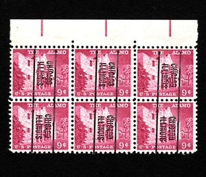 OPC 9c Alamo Sc#1043 Bloque de 6 Chicago Precancelado Usado En muy buen estado 45243 - Imagen 1 de 2