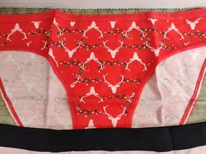 Victoria's Secret Damen Weihnachtshöschen Größe Medium rot Rentier Lichter Bikini - Bild 1 von 3