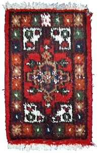 Alfombra vintage Oriental hecho a mano 40cm x 61cm 1970s - 1C760 - Picture 1 of 6
