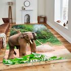 3D Park Elephant Water C800 Animal Non Slip Rug Mat Round Elegant Carpet Amy
