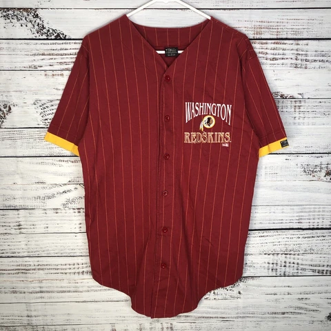 Vintage Washington Redskins Pinstripe Baseball Jersey Salem NFL Men’s Medium 90s Cover