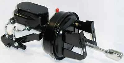 Главный дисковый барабан 1960-66 Chevy GMC Truck BLACK OUT 8 дюймов усилитель тормозов фрезерованный - Изображение 1 из 4