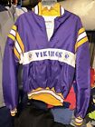 Delong Minnesota Vikings 1/2 Zip Pullover Windbreak Jacket Mens Large Purple Nfl