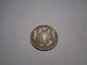 GUADELOUPE 1 FRANC 1921 CU-NI . LOW MINTAGE! - Picture 1 of 5