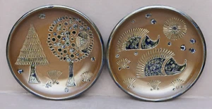 2 platos de cerámica Achim Gelhard Rembserhof Ransbach Baumbach Ø22,5 hechos a mano EXCELENTE - Imagen 1 de 11