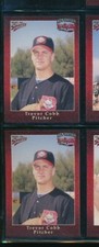 lot (2) 1998 Multi-Ad #8 Trevor Cobb New Britain Rock Cats (BL7) SWSW6