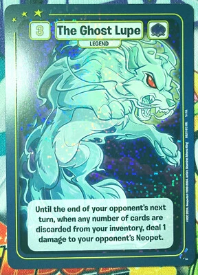 Neopets Battledome TCG - The Ghost Lupe OBL S1 Promo W/ OBL Holofoil (OBL01-013) - Image 1 of 2