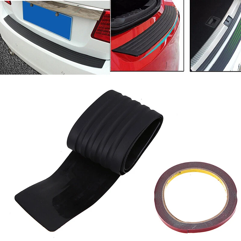 Protector de goma para parachoques trasero de coche tira de moldura protector de umbral de maletero cubierta contra arañazos negro Foto 1 de 4