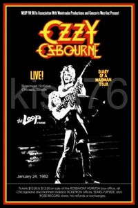 Ozzy Osbourne Live-Nachdruck 13" x 19" Konzert Poster - Bild 1 von 3