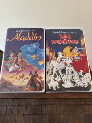 Disney Classics Black Diamond 101 Dalmatians And Aladdin VHS (Read Desc) - Image 1 of 4