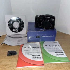 Canon PowerShot SX150 IS & 8GB SD Card w/ Original Box - Tested & Working! - Picture 1 of 11