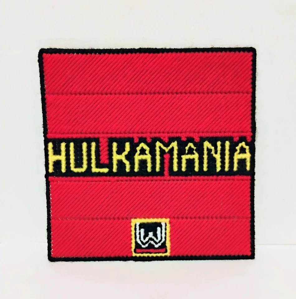 Crotchet coleccionable HULKAMANIA punta de aguja 7x7" Hulk Hogan Wwe WWF lucha libre  Foto 1 de 3