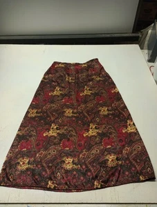 Vintage Kathie Lee Maxi Skirt Women's Floral Paisley Print Zipper Waist Small - Picture 1 of 5