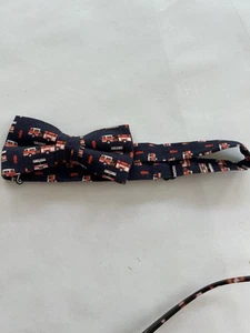 Boys Fire Engine Bow Tie. Adjustable. Dark Blue And Red. - Picture 1 of 3