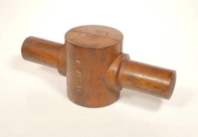 Antique Industrial Foundry Pattern Pipe Joint (2-parts) 10.5" x 4.25" x 1.75" - Image 1 of 4