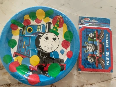 Thomas the Tank Engine Paper Plates and Invites - Image 1 of 4