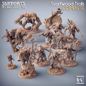 Minis Svartwood Trolls by Artisan Guild impresas en 3D DnD Pathfinder - Imagen 1 de 27