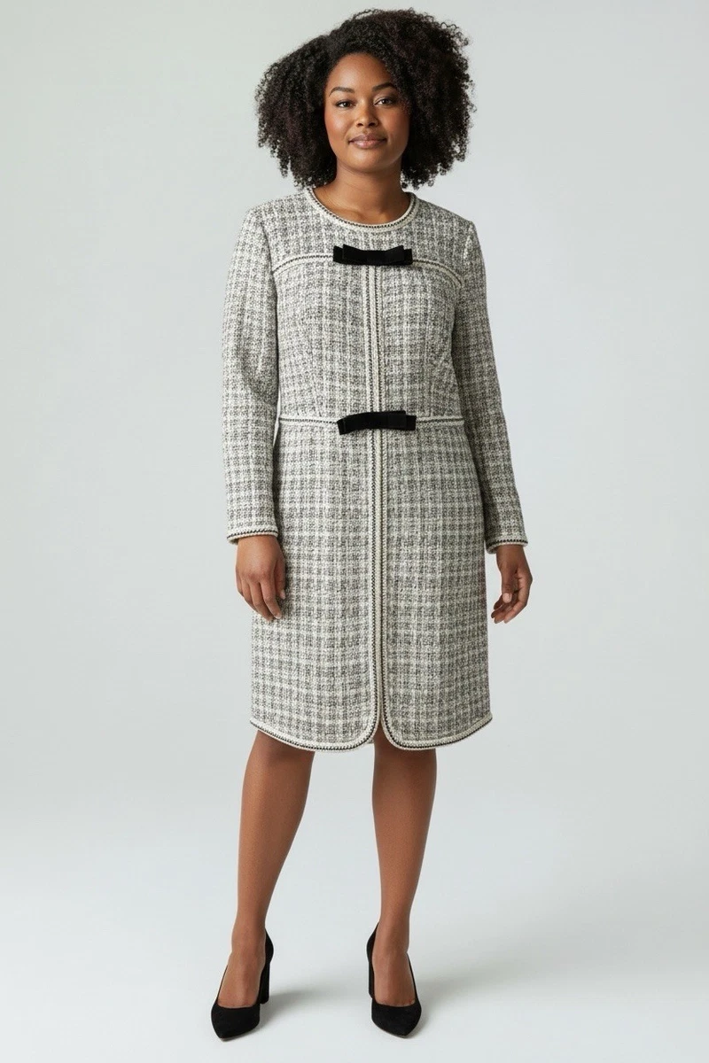 ワンピース Classic Tweed Belted Dress Herlipto Classic Tweed Belted Dress