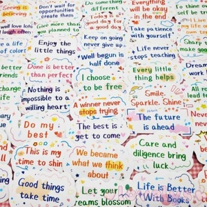 50 pcs inspirational quote stickers, spiritual, pep talk, message, journaling - Picture 1 of 9