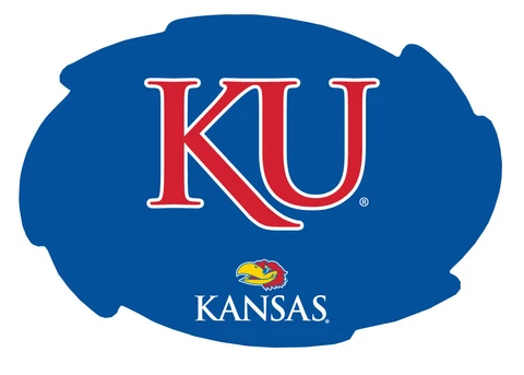 KANSAS BLOCK LETTER SWIRL MAGNET-KANSAS JAYHAWKS CAR MAGNET-NEW FOR 2016! Cover