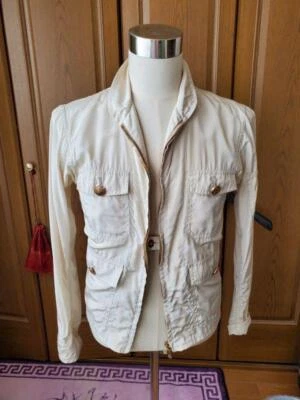 Versace Spring Summer M65 Blouson Size 44 Ivory Logo Medusa Men's U2721 - Image 1 of 4