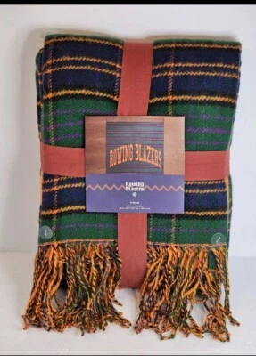 Blazers de Remo Lavable a Máquina MANTA A Cuadros 50” x 60” ¡Hermosos COLORES DE OTOÑO! Nuevo con etiquetas Foto 1 de 3