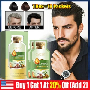 Natural Plant Hair Dye"New Botanical Bubble Hair Dye 20ml x10 packs -Shampoo: US - Picture 1 of 16