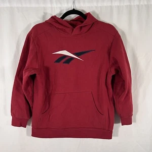 Reebok Hoodie Boys Youth Medium Red Long Sleeve Pockets Hooded Pullover - Picture 1 of 8