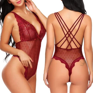 Women Sexy Lingerie Lace Dress Underwear Babydoll Sleepwear Underwear Christmas - Picture 1 of 281