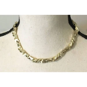 Collana girocollo vintage anni 50 Lisner in oro liquido - Foto 1 di 3