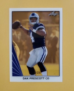 2016 Leaf Clear Acetate Blue /25 Dak Prescott #5 Rookie RC SSP 