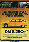 Citroen Werbeanzeige Werbung Citroen GS X "Der neue Citroen GS X" ÜG