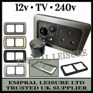 Camper Van 12v TV Socket 240v Socket Motorhome Caravan TV Aerial CBE C-Line 12v - Picture 1 of 18
