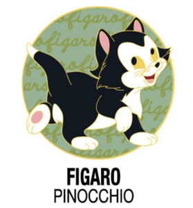 DSSH Disney Studio Store Hollywood Cursive Cuties LE 400 Pin Figaro Pinocchio - Picture 1 of 1