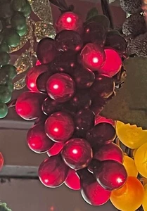 100-LIGHT SET GRAPE CLUSTER Red BURGUNDY GRAPE Indoor/Outdoor H1283BURG NEW - Picture 1 of 11