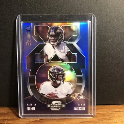 🔥2020 Contenders Optic Xs and Os Blue Prizm-Lamar Jackson Patrick Queen /99🔥 - Image 1 of 4
