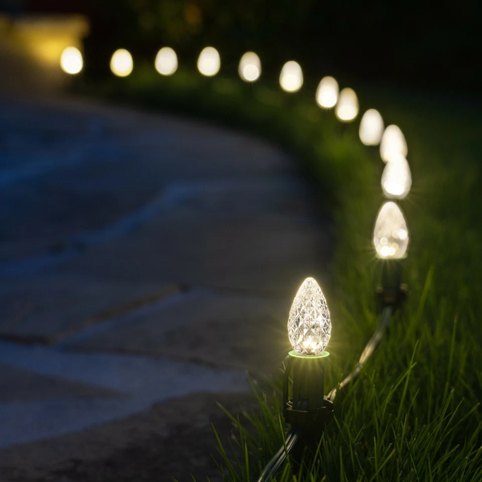 WINTERGREEN LIGHTING Pathway Lights OptiCore C7 Outdoor Garden Yard Walkway Home Holiday Light Sets