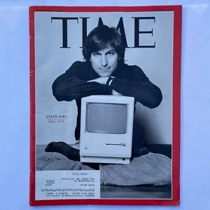 TIME MAGAZINE 🟥 Oct 17 2011 ⬛️ Steve Jobs 1955 – 2011 🟥 GOOD SHAPE ⬛️ EZ-lock - Picture 1 of 6