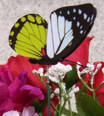 Garden Decor Flower Pot Plant Pick Stake Colorful Butterfly NEW 12“ tall #13 - Image 1 of 4