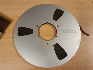 10" (26,50 CM) SILVER METAL REEL TAPE REVOX IN ORIGINAL BOX #629 - Imagen 1 de 3