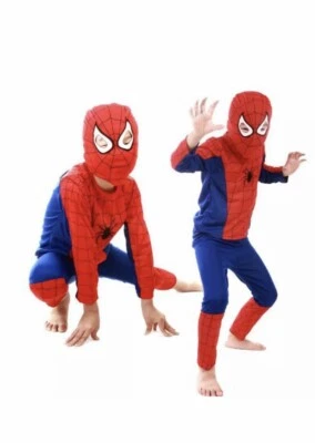 Boys Kids Superhero Fancy Dress Spider Party clothes Costume Outfits 3Pcs - Image 1 of 3