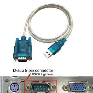 USB 2.0 Male to RS232 Female DB9 Serial Converter Cable with Prolific Chipset - Picture 1 of 11