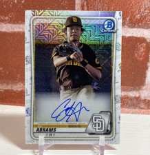 2020 Bowman Mega Auto Chrome Refractor CJ ABRAMS #BMA-CJA San Diego Padres