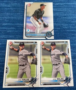 Lotto x2 Bowman Prospects 2021 #BP-110 Jose Salas e Marlins 1a edizione 2022 - Foto 1 di 1