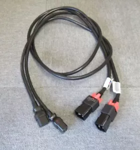 2 x Zonit zLock-zC20-12-aC19-2m IEC Dual Locking Cable 2M Black C20 To C19 - Picture 1 of 8