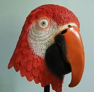 Rot Papagei Maske Latex Überkopf Tier Kostüm Halloween Vogel Kostüm - Bild 1 von 1
