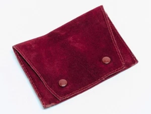 Cartier Red Velvet Cloth Travel Case Watch Jewelry Pouch Button Closure - Picture 1 of 6